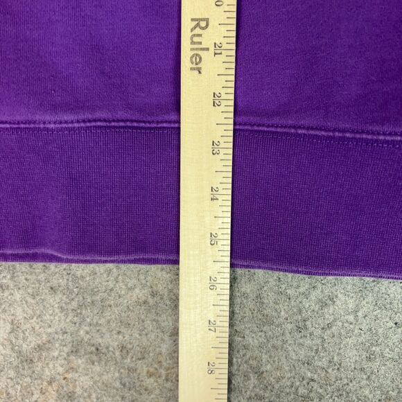 Teddy Fresh Mens Hoodie Medium Purple Pink Sweatshirt Sweater Preppy Lounge Top - Picture 10 of 10